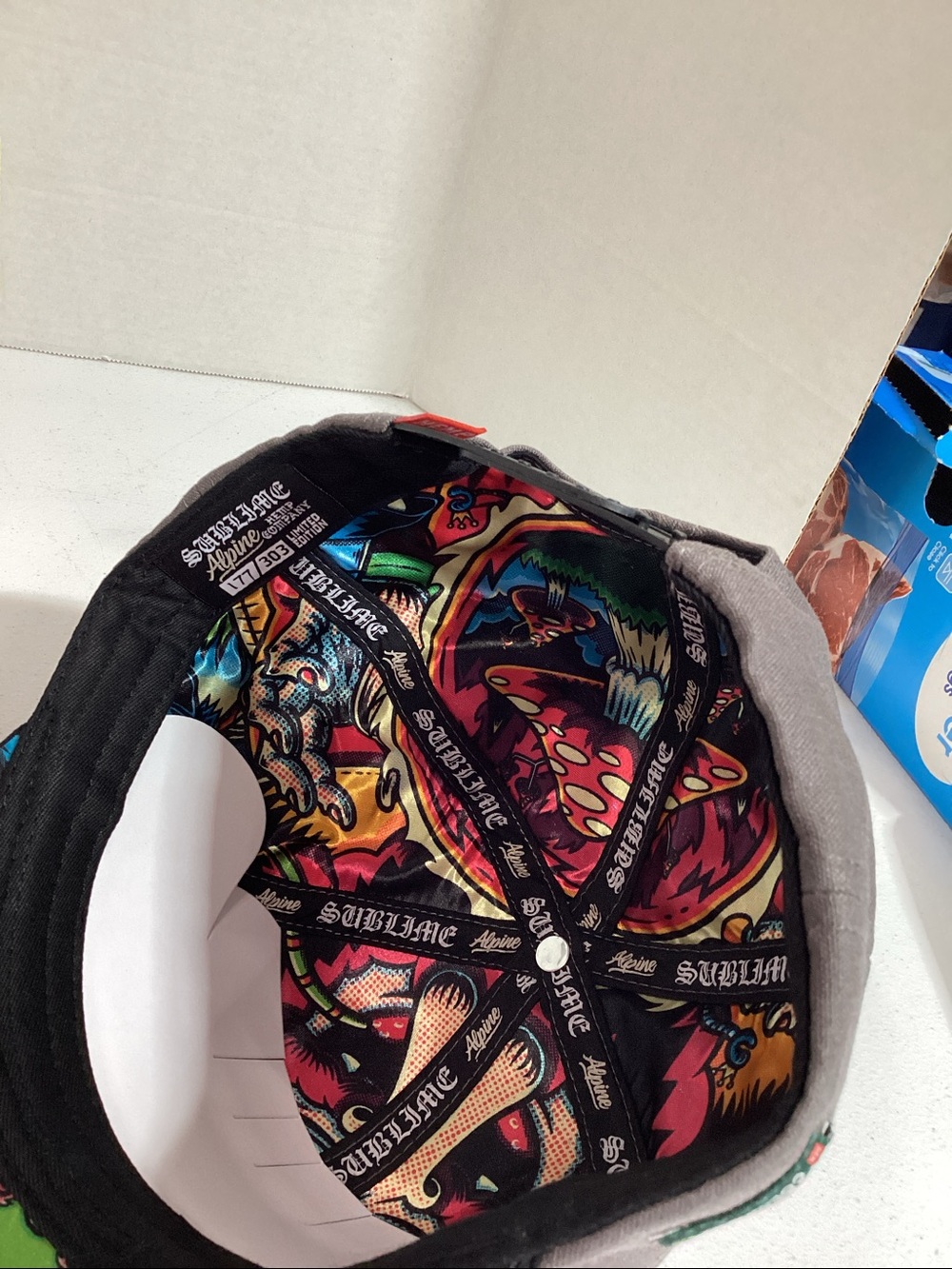 Alpine Gray and Black Sublime Snapback Hat - Picture 5 of 8